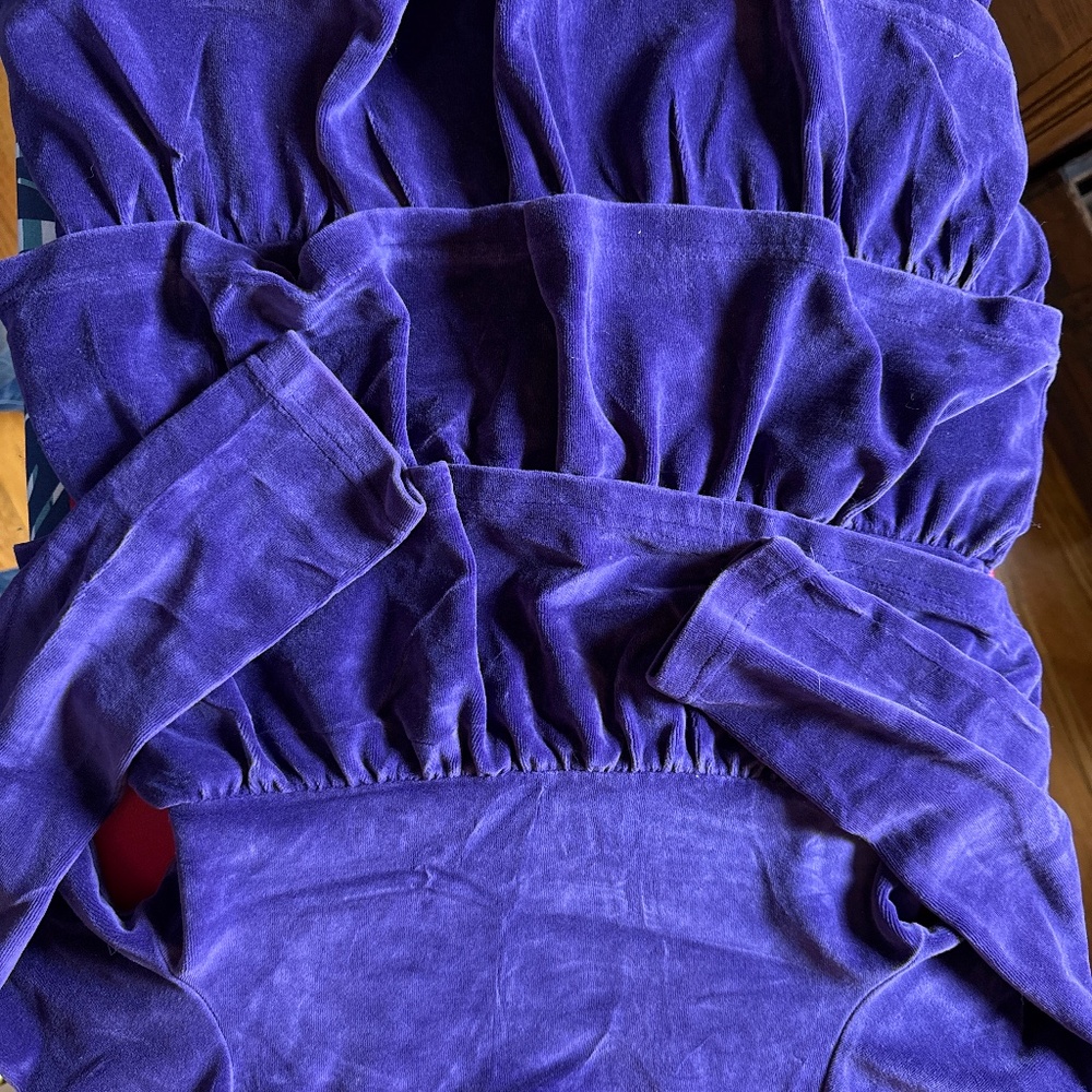 Hanna Andersson gorgeous purple velour tiered twirl dress
